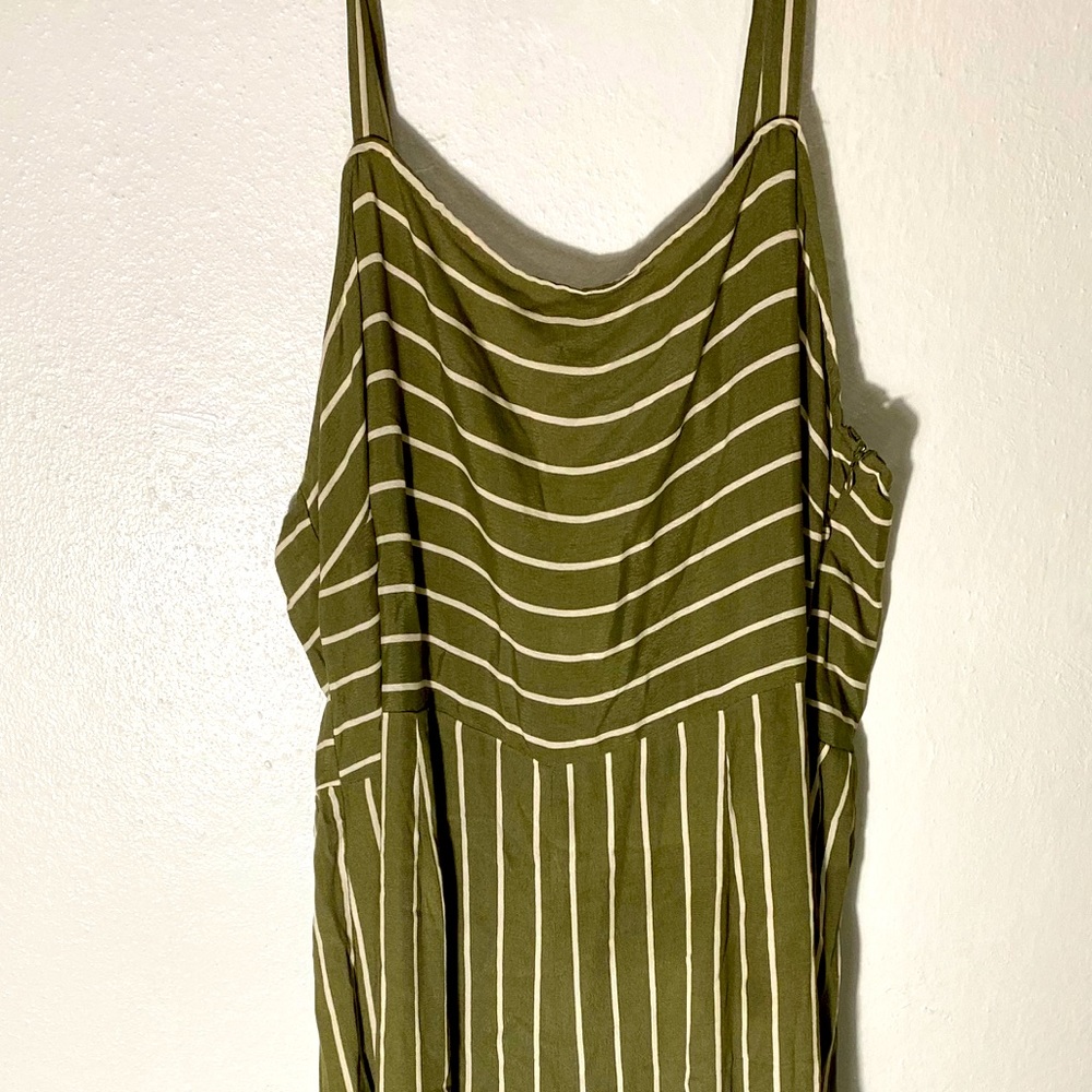 Green Jumpsuit or Romper with short sleeves